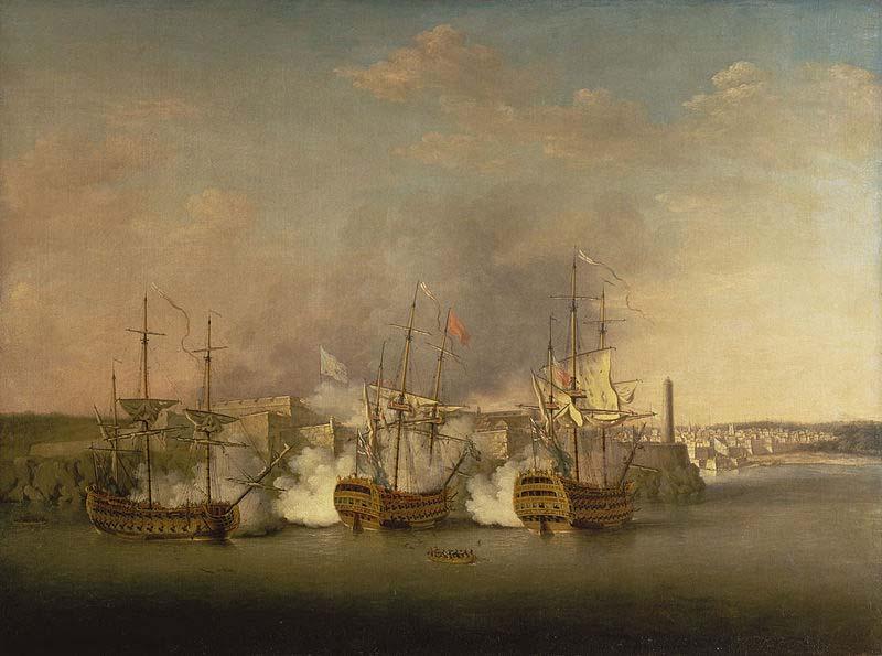 Richard Paton Bombardment of the Morro Castle, Havana, 1 July 1762 oil painting image